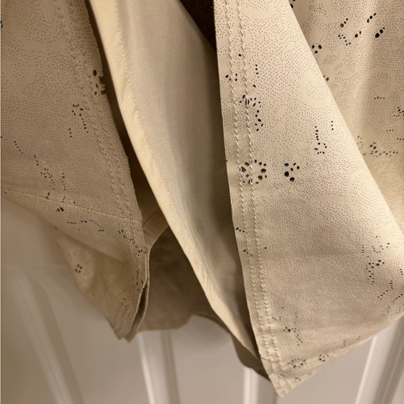 Alice + Olivia Clyde Lasercut Lamb Leather Dress Size 8 - Picture 6 of 10